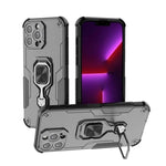 Custodia per telefono WANLONFENG in metallo con supporto e protezione per lo schermo, For iPhone 14 Pro, For iPhone 14 Pro Max, For iPhone 13 Pro Max, For iPhone 13 Pro