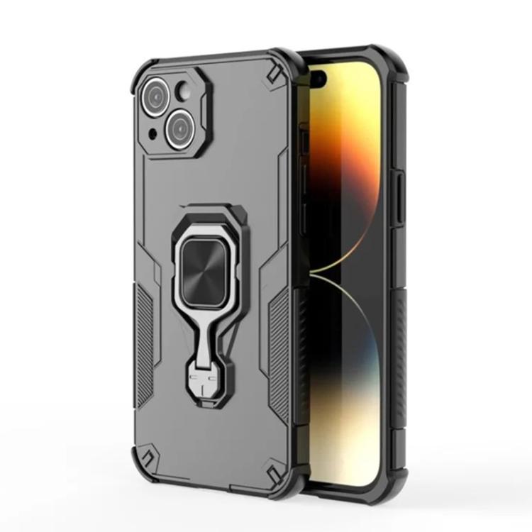 Custodia per telefono WANLONFENG in metallo con supporto e protezione per lo schermo, For iPhone 13
