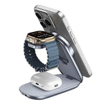 Supporto di ricarica wireless magnetico pieghevole 3 in 1 HAMTOD M72 da 15 W