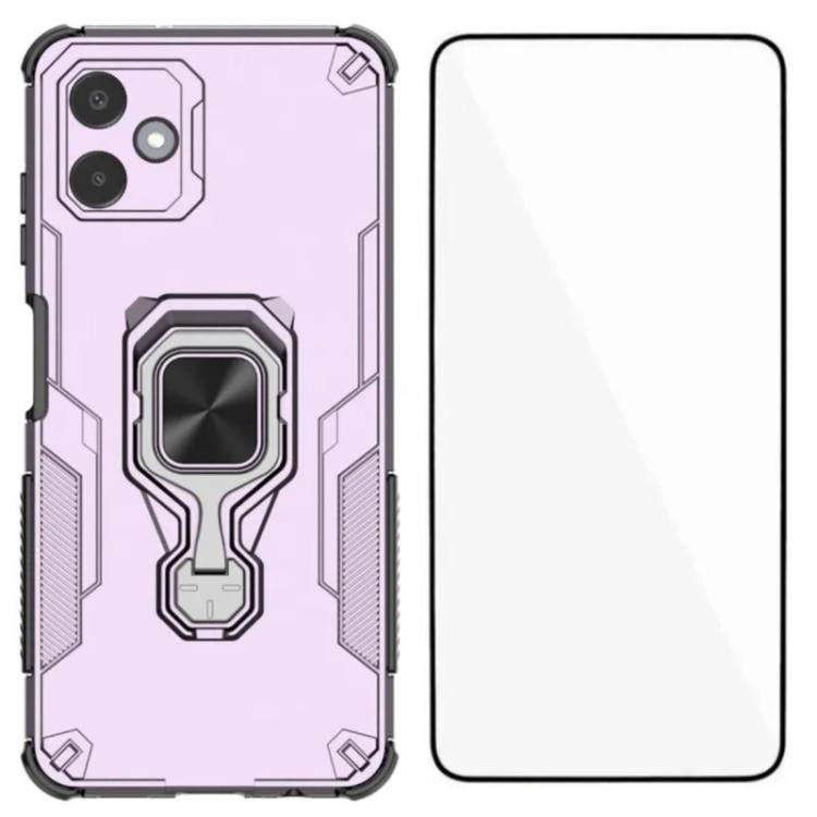 Custodia per telefono WANLONFENG in metallo con supporto e protezione per lo schermo, For Galaxy A16 4G / 5G, For Galaxy S25 5G, For Galaxy S25+ 5G, For Galaxy A06 4G