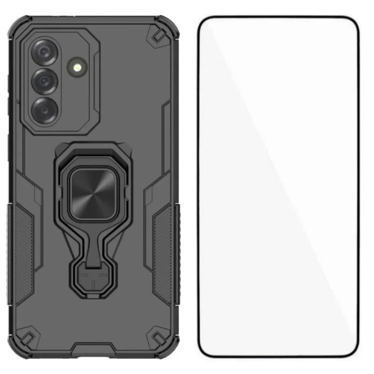 Custodia per telefono WANLONFENG in metallo con supporto e protezione per lo schermo, For Galaxy A55 5G, For Galaxy A35 5G