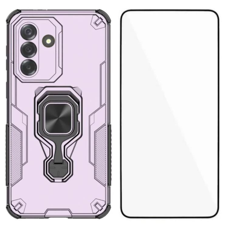Custodia per telefono WANLONFENG in metallo con supporto e protezione per lo schermo, For Galaxy A37 5G, For Galaxy A27 5G, For Galaxy S25 FE 5G, For Galaxy A17 4G / 5G