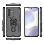 Custodia per telefono WANLONFENG in metallo con supporto e protezione per lo schermo, For Galaxy A55 5G, For Galaxy A35 5G