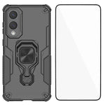 Custodia per telefono WANLONFENG in metallo con supporto e protezione per lo schermo, For Galaxy S25 Edge 5G, For Galaxy A56 5G, For Galaxy A26 5G, For Galaxy A36 5G