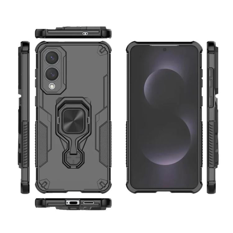 Custodia per telefono WANLONFENG in metallo con supporto e protezione per lo schermo, For Galaxy S25 Edge 5G, For Galaxy A56 5G, For Galaxy A26 5G, For Galaxy A36 5G