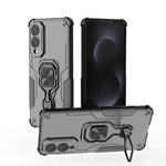 Custodia per telefono WANLONFENG in metallo con supporto e protezione per lo schermo, For Galaxy S25 Edge 5G, For Galaxy A56 5G, For Galaxy A26 5G, For Galaxy A36 5G