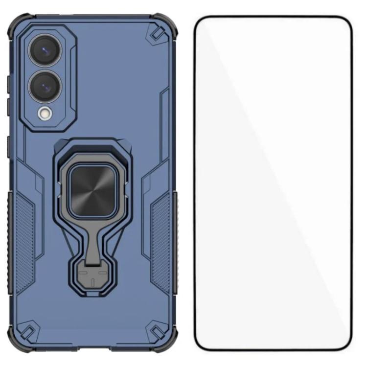 Custodia per telefono WANLONFENG in metallo con supporto e protezione per lo schermo, For Galaxy S25 Edge 5G, For Galaxy A56 5G, For Galaxy A26 5G, For Galaxy A36 5G