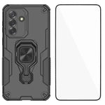 Custodia per telefono WANLONFENG in metallo con supporto e protezione per lo schermo, For Galaxy A37 5G, For Galaxy A27 5G, For Galaxy S25 FE 5G, For Galaxy A17 4G / 5G