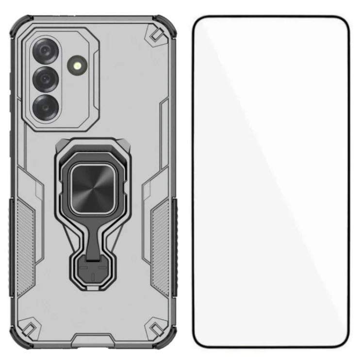 Custodia per telefono WANLONFENG in metallo con supporto e protezione per lo schermo, For Galaxy A16 4G / 5G, For Galaxy S25 5G, For Galaxy S25+ 5G, For Galaxy A06 4G