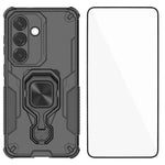 Custodia per telefono WANLONFENG in metallo con supporto e protezione per lo schermo, For Galaxy S26+ 5G, For Galaxy S26 Ultra 5G, For Galaxy S26 5G, For Galaxy A57 5G