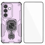 Custodia per telefono WANLONFENG in metallo con supporto e protezione per lo schermo, For Galaxy S26+ 5G, For Galaxy S26 Ultra 5G, For Galaxy S26 5G, For Galaxy A57 5G