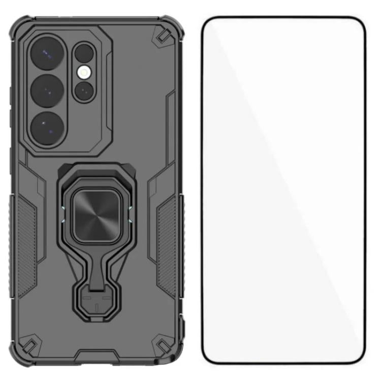 Custodia per telefono WANLONFENG in metallo con supporto e protezione per lo schermo, For Galaxy S26+ 5G, For Galaxy S26 Ultra 5G, For Galaxy S26 5G, For Galaxy A57 5G