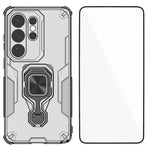 Custodia per telefono WANLONFENG in metallo con supporto e protezione per lo schermo, For Galaxy S26+ 5G, For Galaxy S26 Ultra 5G, For Galaxy S26 5G, For Galaxy A57 5G