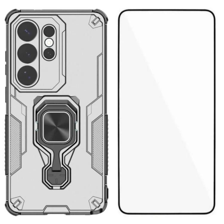 Custodia per telefono WANLONFENG in metallo con supporto e protezione per lo schermo, For Galaxy S26+ 5G, For Galaxy S26 Ultra 5G, For Galaxy S26 5G, For Galaxy A57 5G
