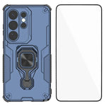 Custodia per telefono WANLONFENG in metallo con supporto e protezione per lo schermo, For Galaxy S26+ 5G, For Galaxy S26 Ultra 5G, For Galaxy S26 5G, For Galaxy A57 5G