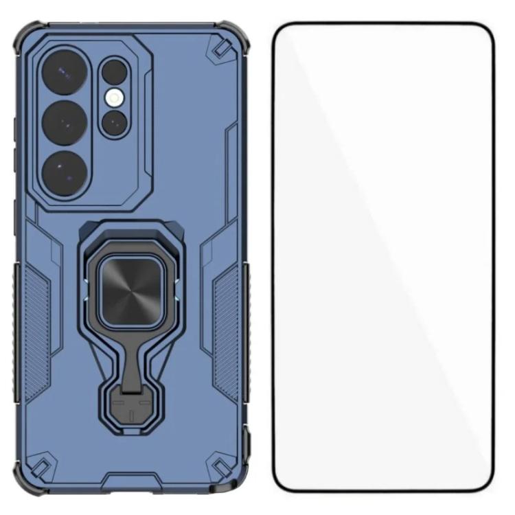 Custodia per telefono WANLONFENG in metallo con supporto e protezione per lo schermo, For Galaxy S26+ 5G, For Galaxy S26 Ultra 5G, For Galaxy S26 5G, For Galaxy A57 5G