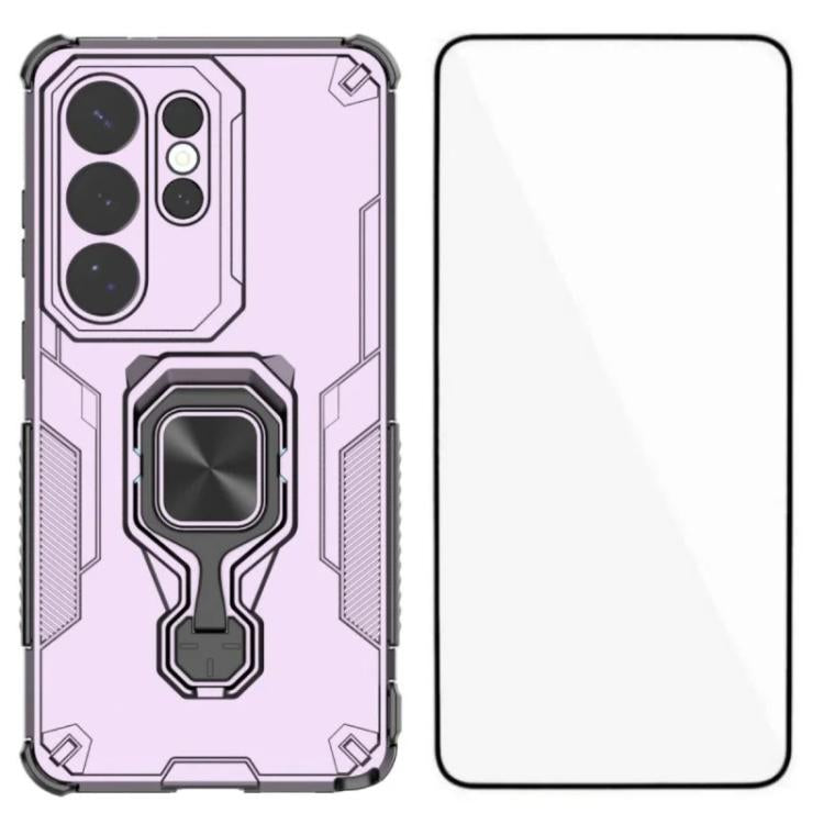 Custodia per telefono WANLONFENG in metallo con supporto e protezione per lo schermo, For Galaxy S26+ 5G, For Galaxy S26 Ultra 5G, For Galaxy S26 5G, For Galaxy A57 5G