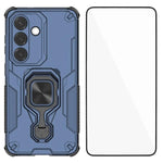 Custodia per telefono WANLONFENG in metallo con supporto e protezione per lo schermo, For Galaxy S26+ 5G, For Galaxy S26 Ultra 5G, For Galaxy S26 5G, For Galaxy A57 5G
