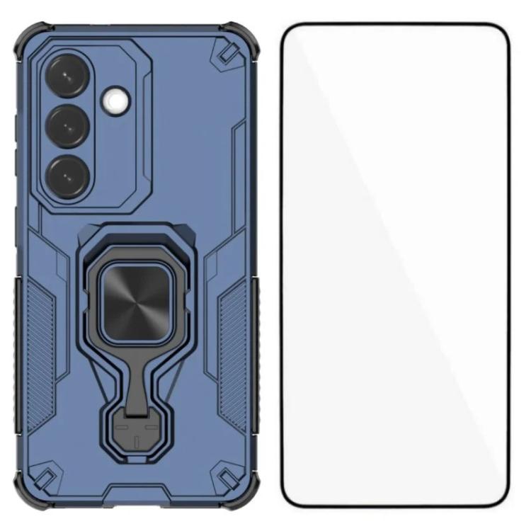 Custodia per telefono WANLONFENG in metallo con supporto e protezione per lo schermo, For Galaxy S26+ 5G, For Galaxy S26 Ultra 5G, For Galaxy S26 5G, For Galaxy A57 5G