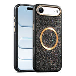 Custodia magnetica antiurto con airbag glitterato per telefono, For iPhone 17 Pro Max, For iPhone 17 Pro, For iPhone 17, For iPhone Air, For iPhone 16 Pro Max, For iPhone 16 Pro