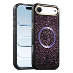 Custodia magnetica antiurto con airbag glitterato per telefono, For iPhone 17 Pro Max, For iPhone 17 Pro, For iPhone 17, For iPhone Air, For iPhone 16 Pro Max, For iPhone 16 Pro
