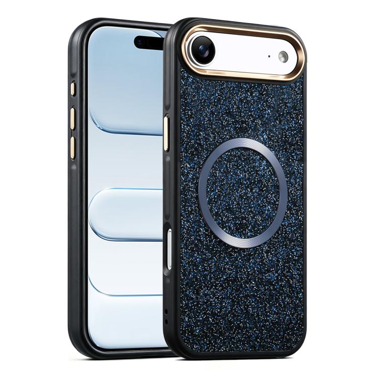 Custodia magnetica antiurto con airbag glitterato per telefono, For iPhone 17 Pro Max, For iPhone 17 Pro, For iPhone 17, For iPhone Air, For iPhone 16 Pro Max, For iPhone 16 Pro