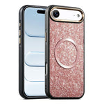 Custodia magnetica antiurto con airbag glitterato per telefono, For iPhone 17 Pro Max, For iPhone 17 Pro, For iPhone 17, For iPhone Air, For iPhone 16 Pro Max, For iPhone 16 Pro