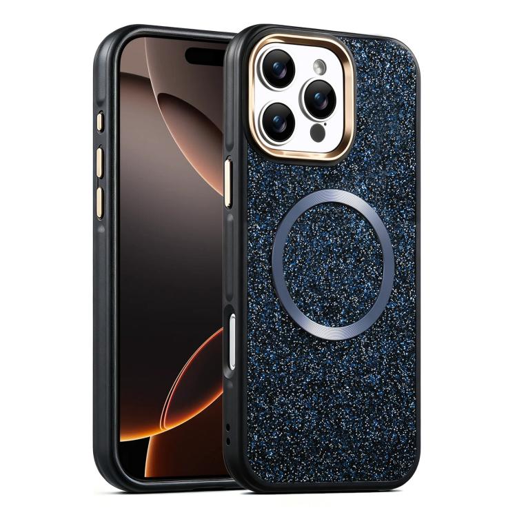 Custodia magnetica antiurto con airbag glitterato per telefono, For iPhone 17 Pro Max, For iPhone 17 Pro, For iPhone 17, For iPhone Air, For iPhone 16 Pro Max, For iPhone 16 Pro