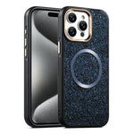 Custodia magnetica antiurto con airbag glitterato per telefono, For iPhone 16, For iPhone 15 Pro Max, For iPhone 15 Pro, For iPhone 15, For iPhone 14 / 13, For iPhone 14 Pro