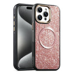 Custodia magnetica antiurto con airbag glitterato per telefono, For iPhone 16, For iPhone 15 Pro Max, For iPhone 15 Pro, For iPhone 15, For iPhone 14 / 13, For iPhone 14 Pro