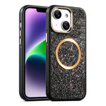 Custodia magnetica antiurto con airbag glitterato per telefono, For iPhone 16, For iPhone 15 Pro Max, For iPhone 15 Pro, For iPhone 15, For iPhone 14 / 13, For iPhone 14 Pro