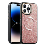 Custodia magnetica antiurto con airbag glitterato per telefono, For iPhone 16, For iPhone 15 Pro Max, For iPhone 15 Pro, For iPhone 15, For iPhone 14 / 13, For iPhone 14 Pro