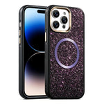 Custodia magnetica antiurto con airbag glitterato per telefono, For iPhone 14 Pro Max, For iPhone 13 Pro Max, For iPhone 13 Pro