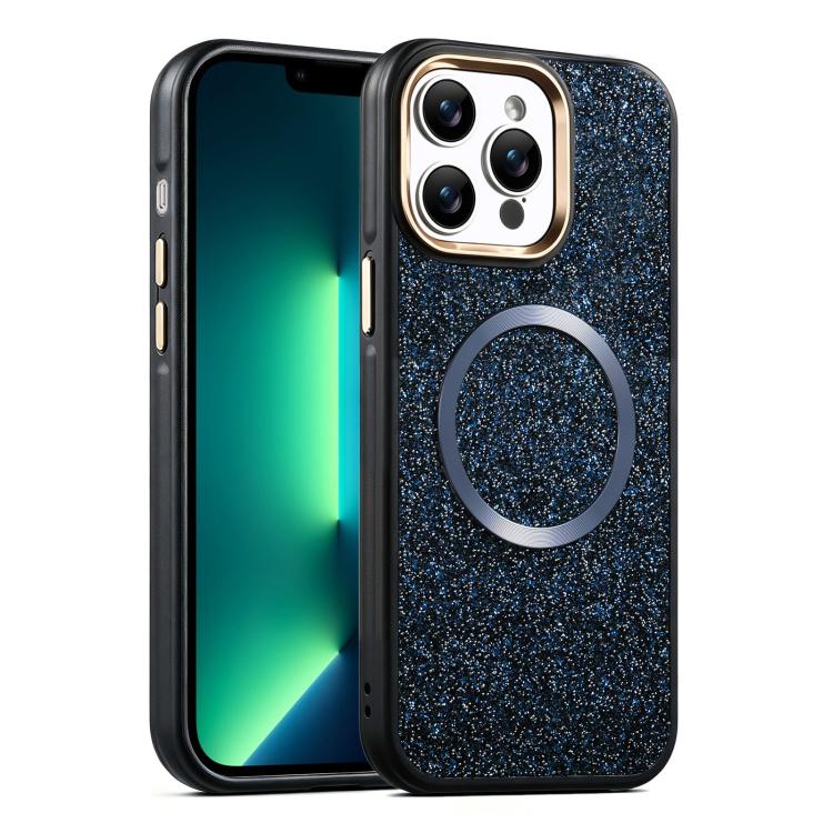 Custodia magnetica antiurto con airbag glitterato per telefono, For iPhone 14 Pro Max, For iPhone 13 Pro Max, For iPhone 13 Pro