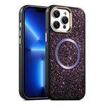 Custodia magnetica antiurto con airbag glitterato per telefono, For iPhone 14 Pro Max, For iPhone 13 Pro Max, For iPhone 13 Pro