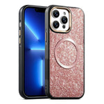 Custodia magnetica antiurto con airbag glitterato per telefono, For iPhone 14 Pro Max, For iPhone 13 Pro Max, For iPhone 13 Pro