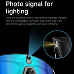 L085 Occhiali intelligenti da ciclismo con intelligenza artificiale, doppio microfono, cancellazione del rumore, assistente vocale e funzione di chiamata, con doppio microfono da 8 MP e cancellazione del rumore.