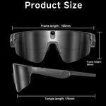 L085 Occhiali intelligenti da ciclismo con intelligenza artificiale, doppio microfono, cancellazione del rumore, assistente vocale e funzione di chiamata, con doppio microfono da 8 MP e cancellazione del rumore.