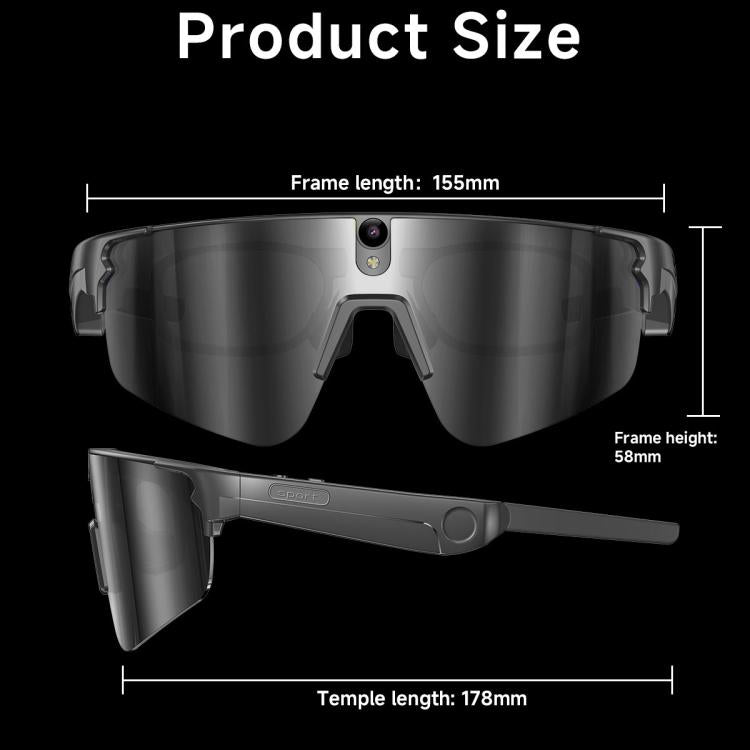 L085 Occhiali intelligenti da ciclismo con intelligenza artificiale, doppio microfono, cancellazione del rumore, assistente vocale e funzione di chiamata, con doppio microfono da 8 MP e cancellazione del rumore.
