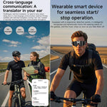 L085 Occhiali intelligenti da ciclismo con intelligenza artificiale, doppio microfono, cancellazione del rumore, assistente vocale e funzione di chiamata, con doppio microfono da 8 MP e cancellazione del rumore.