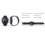 Smartwatch sportivo GPS HD350 Pro con display AMOLED da 1,32 pollici, supporto per chiamate Bluetooth, monitoraggio del sonno, dell'ossigeno nel sangue, della frequenza cardiaca e della salute durante la sedentarietà.