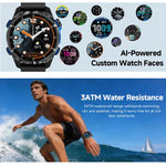Smartwatch sportivo GPS HD350 Pro con display AMOLED da 1,32 pollici, supporto per chiamate Bluetooth, monitoraggio del sonno, dell'ossigeno nel sangue, della frequenza cardiaca e della salute durante la sedentarietà.