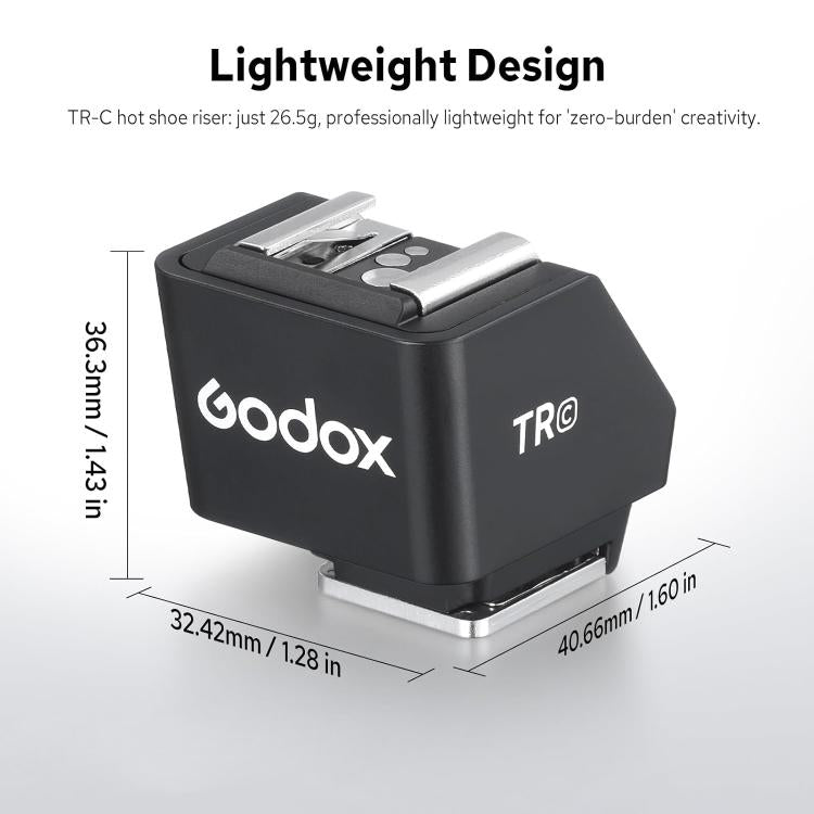 Rialzo per slitta a caldo Godox TR TTL, TR-C For Canon, TR-F For FUJIFILM, TR-N For Nikon, TR-O For Olympus, TR-S For Sony