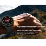 Smartwatch sportivo T8 Pro con display AMOLED da 1,43 pollici, supporto per chiamate Bluetooth, monitoraggio del sonno, dell'ossigeno nel sangue, della frequenza cardiaca e della salute durante la sedentarietà.