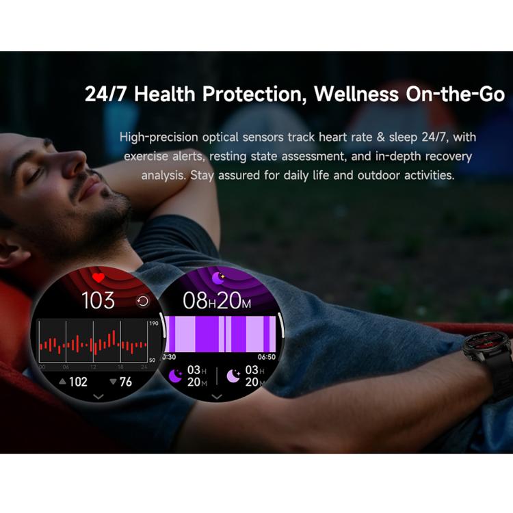 Smartwatch sportivo T8 Pro con display AMOLED da 1,43 pollici, supporto per chiamate Bluetooth, monitoraggio del sonno, dell'ossigeno nel sangue, della frequenza cardiaca e della salute durante la sedentarietà.