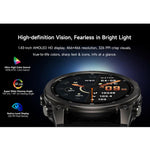 Smartwatch sportivo T8 Pro con display AMOLED da 1,43 pollici, supporto per chiamate Bluetooth, monitoraggio del sonno, dell'ossigeno nel sangue, della frequenza cardiaca e della salute durante la sedentarietà.