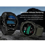 Smartwatch sportivo T8 Pro con display AMOLED da 1,43 pollici, supporto per chiamate Bluetooth, monitoraggio del sonno, dell'ossigeno nel sangue, della frequenza cardiaca e della salute durante la sedentarietà.