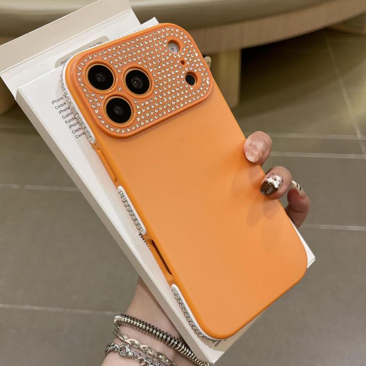 Custodia per telefono Full Diamond con ampia finestra, bordo IMD e finitura satinata in TPU., For iPhone 17 Pro Max, For iPhone 17 Pro, For iPhone 17, For iPhone 16 Pro Max