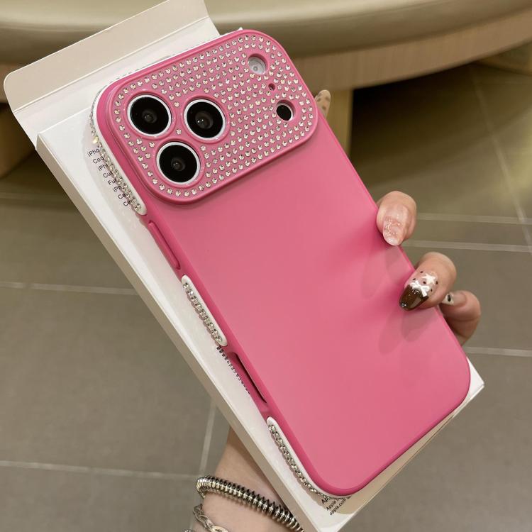 Custodia per telefono Full Diamond con ampia finestra, bordo IMD e finitura satinata in TPU., For iPhone 17 Pro Max, For iPhone 17 Pro, For iPhone 17, For iPhone 16 Pro Max