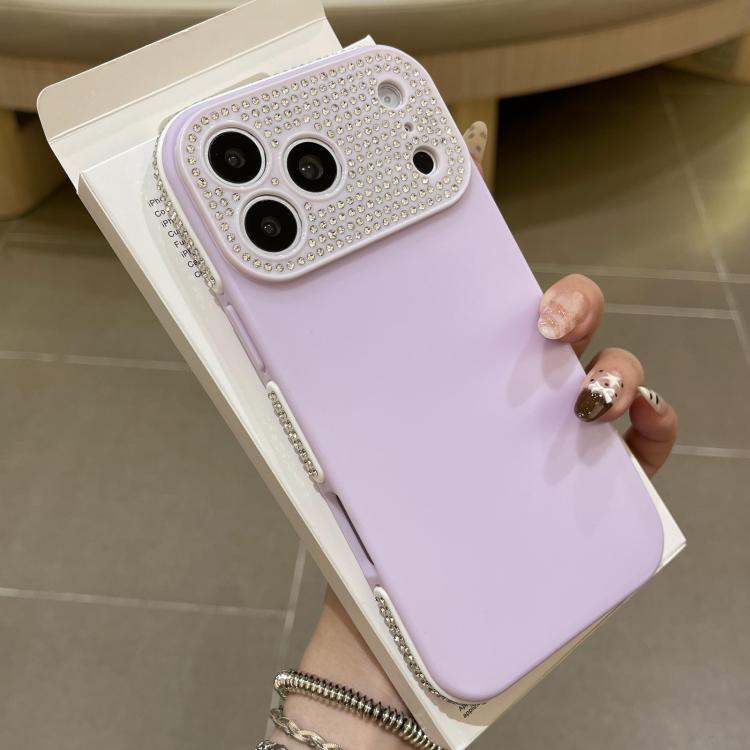 Custodia per telefono Full Diamond con ampia finestra, bordo IMD e finitura satinata in TPU., For iPhone 17 Pro Max, For iPhone 17 Pro, For iPhone 17, For iPhone 16 Pro Max